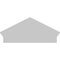 Ekena Millwork Peaked Cap Sunburst Architectural PVC Combination Pediment, 30"W x 14-3/8"H x 2-3/4"P (Pitch 6/12) PEDPC030X145PKC01 - alternate 2
